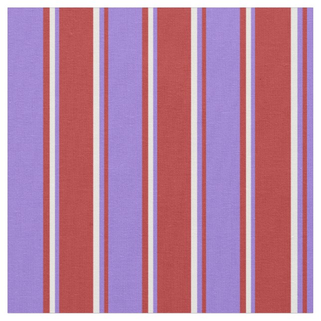 Red, Purple & White Coloured Lines Fabric (Close Up)