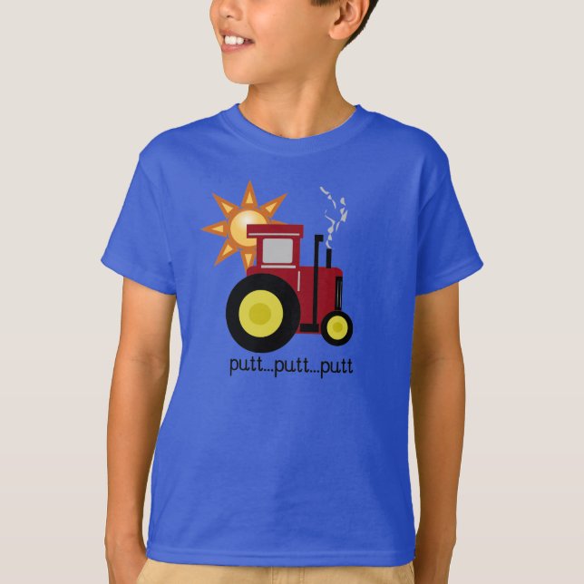 Red Putt Putt Tractor T-Shirt (Front)