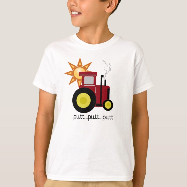 Red Putt Putt Tractor T-Shirt (Front)
