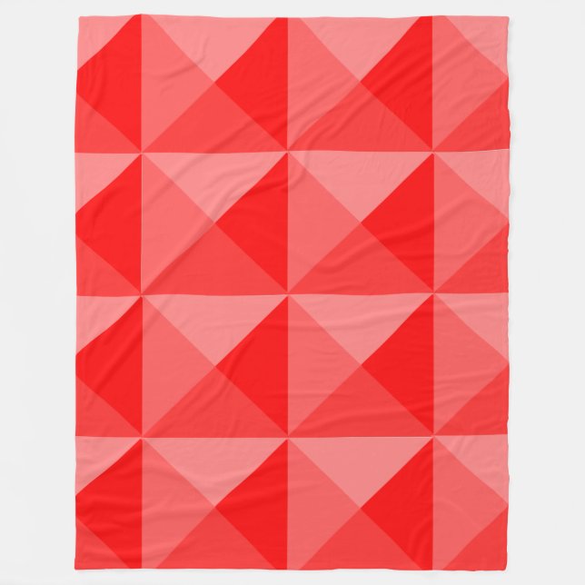 Red Pyramids  Fleece Blanket (Front)