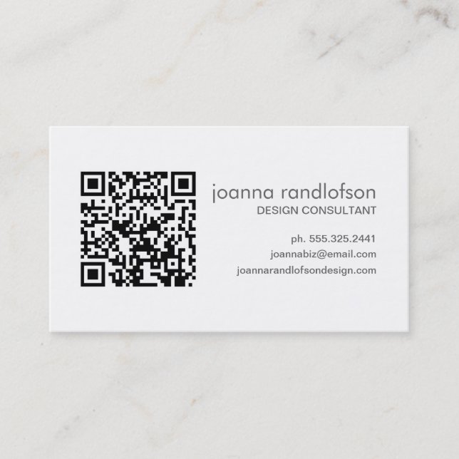 Red QR CODE Business Card (Front)