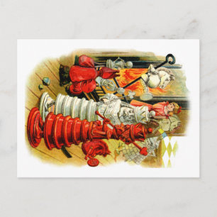 Red Queen and White King Into the Fire Postcard
