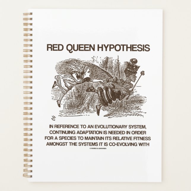 Red Queen Hypothesis Alice Red Queen Wonderland Planner (Front)