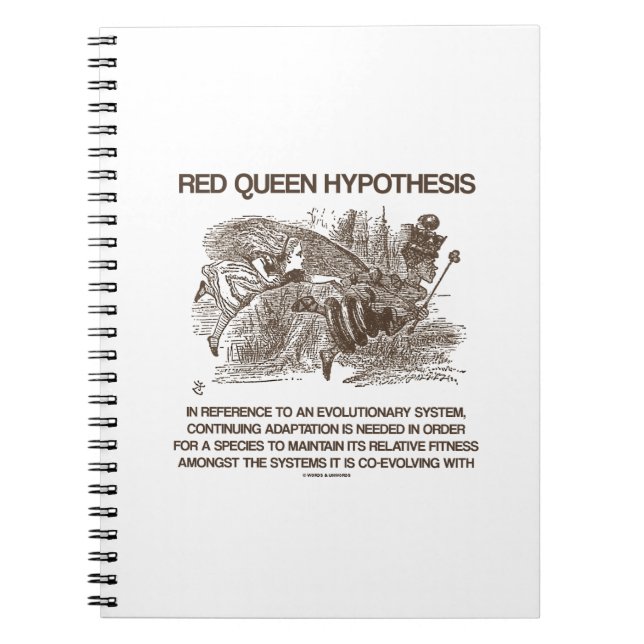 Red Queen Hypothesis Wonderland Alice Red Queen Notebook (Front)