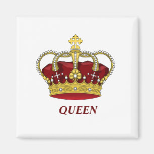 Red Queen with Crown Magnet