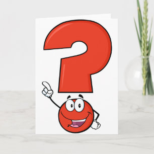 Red Question Mark Greeting Cards