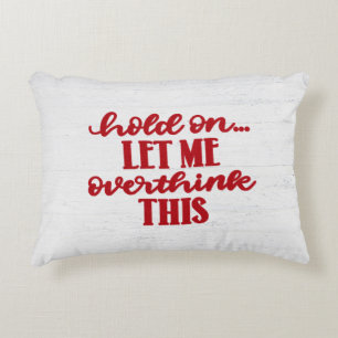 Red Quote On Whitewashed Wood Accent Pillow