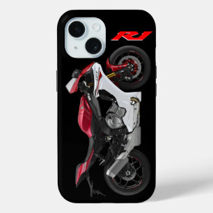Red R1 Sportsbike Motorcycle iPhone 15 Case