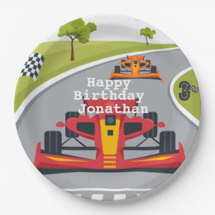 Red Race Car 3rd Birthday Party    Paper Plate