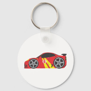 Red Race Car Keychain