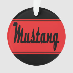 Red Race Stripe Muscle Car Tree Ornament