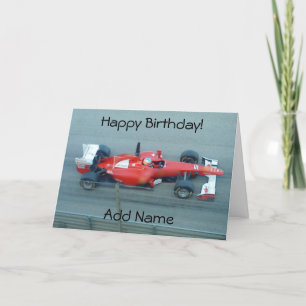 Red Racing Car Birthday Card