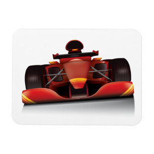 Red Racing Car Magnet