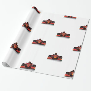Red Racing Car Wrapping Paper