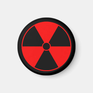 Red Radiation Symbol Magnet