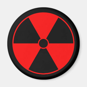 Red Radiation Symbol Magnet