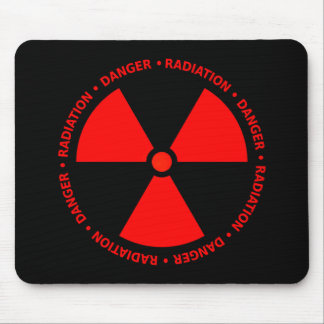 Red Radiation Symbol Mousepad