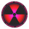 Red Radiation Symbol Sticker