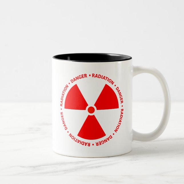 Red Radiation Warning Mug (Right)