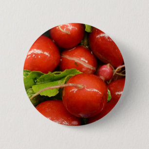 Red Radish 2 Inch Round Button