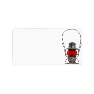 Red Railroad Lantern Labels