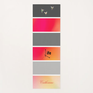 Red Rainbow And Black Pastel Colour Custom Yoga Mat