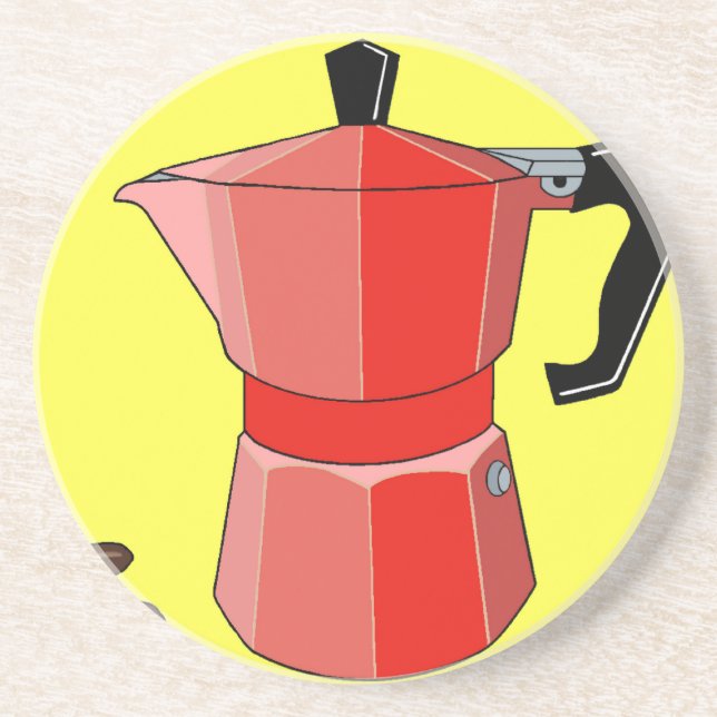 Red Rainbow Espresso Coaster (Front)