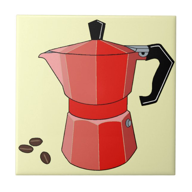 Red Rainbow Espresso Tile (Front)