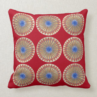 Red Rainbow Throw Pillow