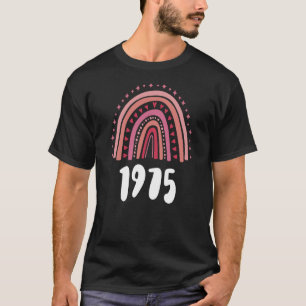 Red Rainbow Year Of Birth 1975 Birthday T-Shirt