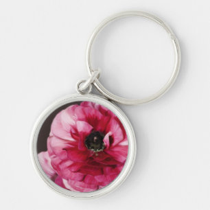 Red Ranunculus Keychain
