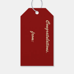 Red Raspberry Congratulations Gift Tag
