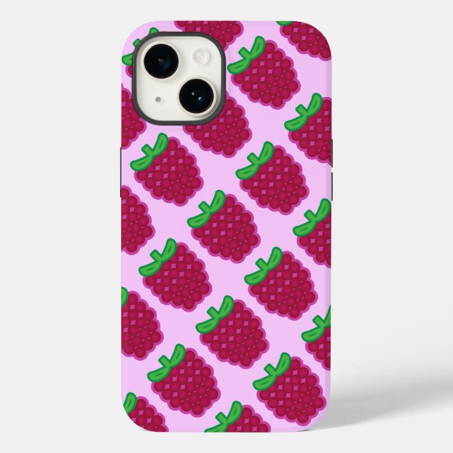 Red Raspberry Pattern iPhone 6/6s Case (Back)