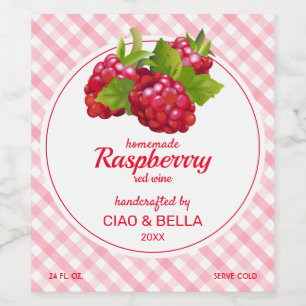 Red Raspberry Wine Label
