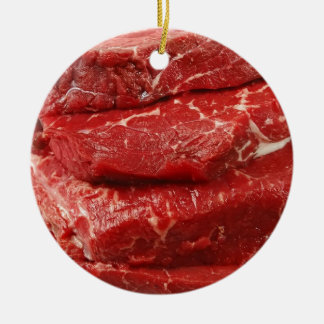 Red Raw Meat Ceramic Ornament