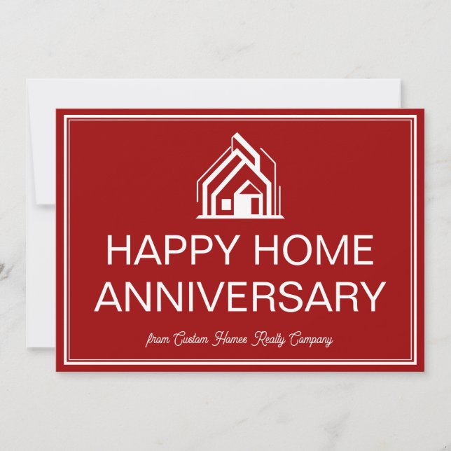 Red Real Estate Business Custom Marketing Card