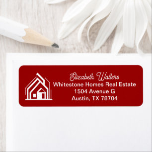 Red Real Estate Company Realtor Return Address