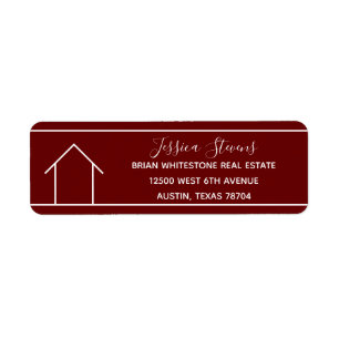 Red Real Estate Company Realtor Return Address