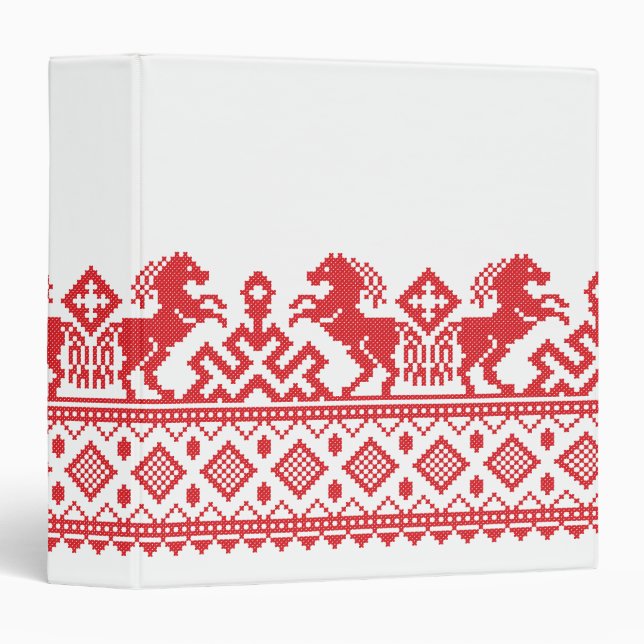 Red rearing horses binder (Front/Spine)