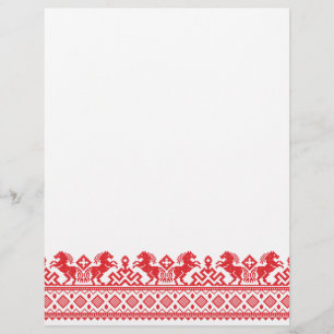 Red rearing horses flyer