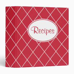 Red Recipe Kitchen Cookbook Binder Gift