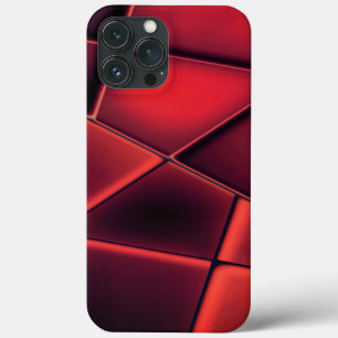 Red rectangle trapezoids with optional combination iPhone 13 pro max case