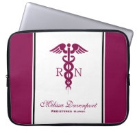 Red Red Caduceus Nurse Medical Symbol