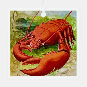 Red, Red Lobster! Metal Ornament