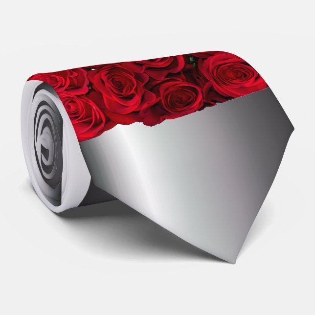 Red Red Rose Tie (Rolled)