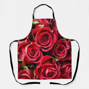 Red, red roses apron