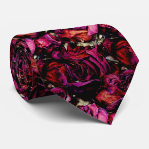 Red Red Roses Floral Tie