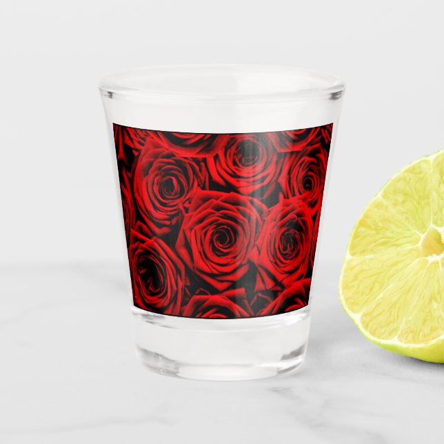 Red Red Roses Shot glass (Front)