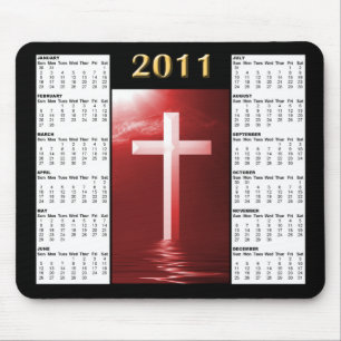 Red Reflecting the Cross 2011 Calendar Mousepad