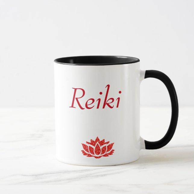 Red Reiki principles style Mug (Right)